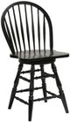 TEI Windswept Shores Black Rub-Thru Swivel Counter Stool-0