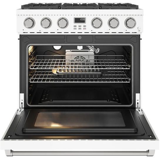 Thor Kitchen® A Series 36" White Contemporary Freestanding Pro Style LP Gas Range-1
