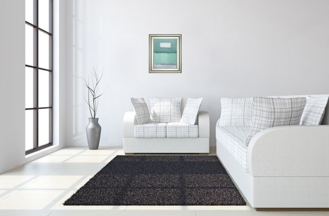 Classy Art “Azure 1” By Caroline Gold Blue 22 in. x 26 in. Framed Print Wall Art-3