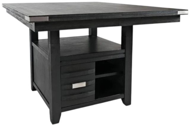 Jofran Inc. Altamonte 7-Piece Dark Charcoal Square Dining Table Set-1