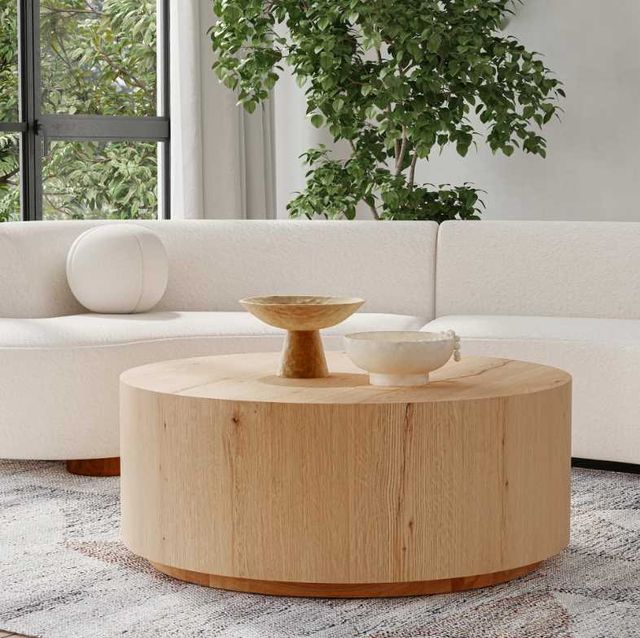 Classic Home Layne Natural 42" Round Coffee Table-1