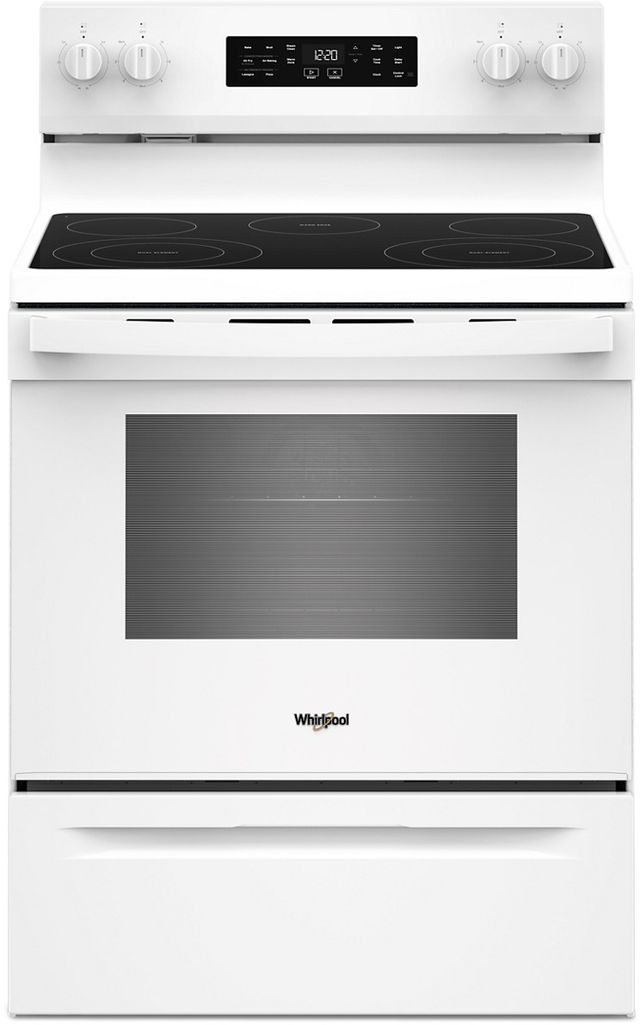 Whirlpool® 30" White Freestanding Electric Range with Air Cooking Technology-0