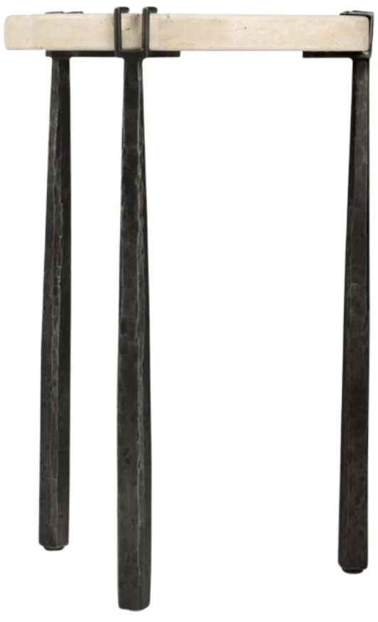 Hooker® Furniture Driftwood Gray Spot Table with Black Base-0