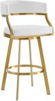 Armen Living Saturn Gold/White Swivel Bar Stool-0