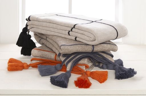 Surya Fleck Beige/Black 50"x60" Throw Blanket-4