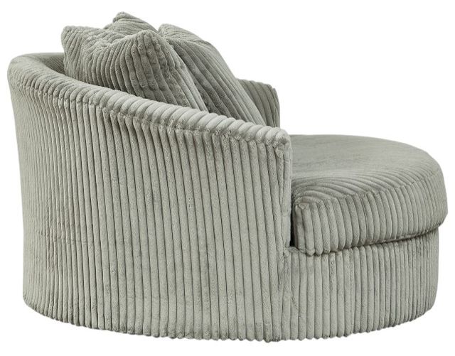 Signature Design by Ashley® Lindyn Fog Swivel Accent Chair-3