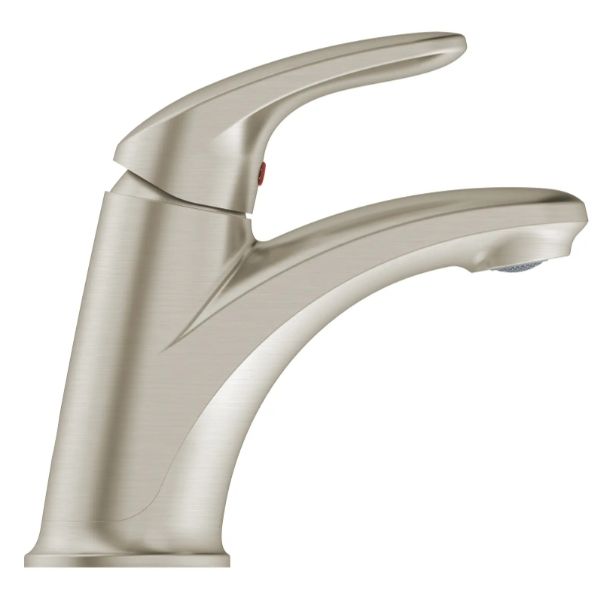 American Standard Colony® PRO Brushed Nickel Single Hole Single-Handle Bathroom Faucet with Less Drain and Lever Handle-4