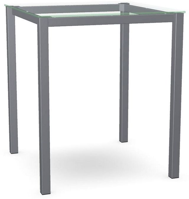 Amisco Customizable Carbon 36" Glass Square Bar Table-0