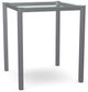 Amisco Customizable Carbon 36" Glass Square Bar Table-0