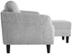Moe's Home Collection Belagio Light Grey Sofa Bed with Chaise-3