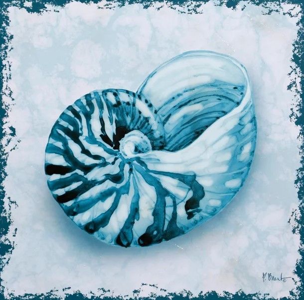 StyleCraft Perth Shells II Blue/White Wall Art-1
