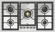 Ilve Nostalgie II 36” Stainless Steel Gas Cooktop with 5 Black Brass Burners-0