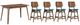 New Classic® Home Furnishings Oscar 5-Piece Teal/Walnut Counter Table Set-0