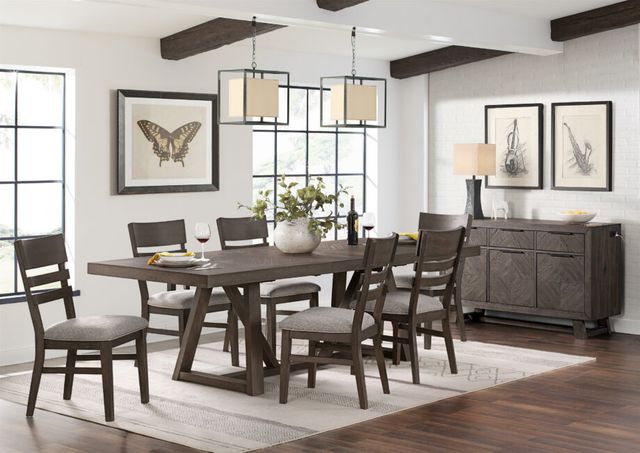 Intercon Hearst Beige/Reclaimed Chevron Upholstered Panel Dining Side Chair-1