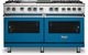 Viking® 5 Series 60" Alluvial Blue Pro Style Dual Fuel Liquid Propane Range with 12" Griddle and 12" Grill-0