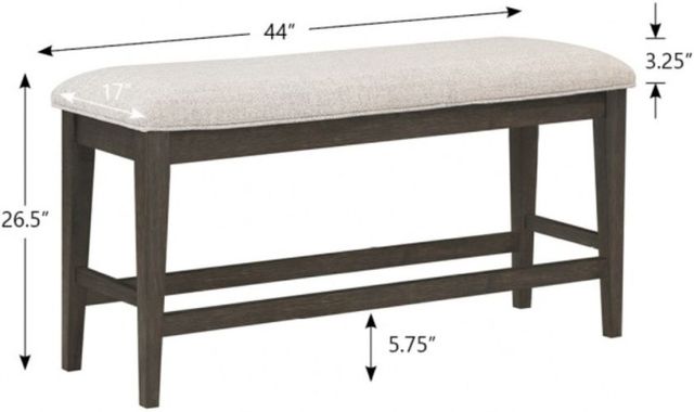 Winners Only® Maybrook Beige/Dark Oak Tall Bench-1