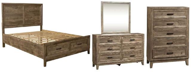 Liberty Furniture Ridgecrest 4-Piece Cobblestone Queen Bedroom Set with Chest-0