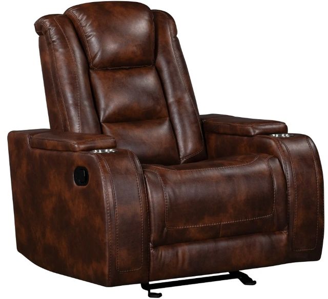 New Classic® Home Furnishings Chester Brown Manual Glider Recliner-0