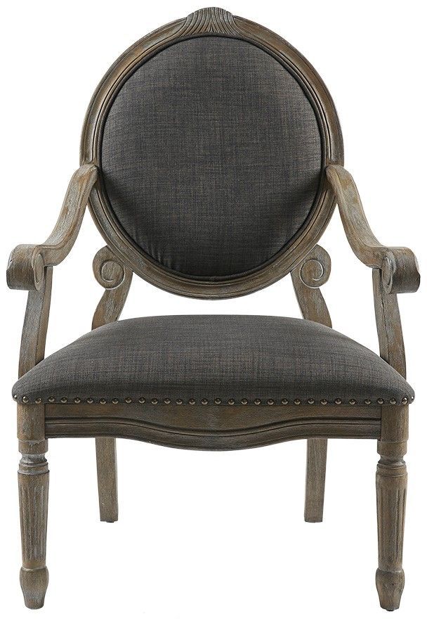 Olliix by Madison Park Grey Brentwood Exposed Wood Arm Chair-0