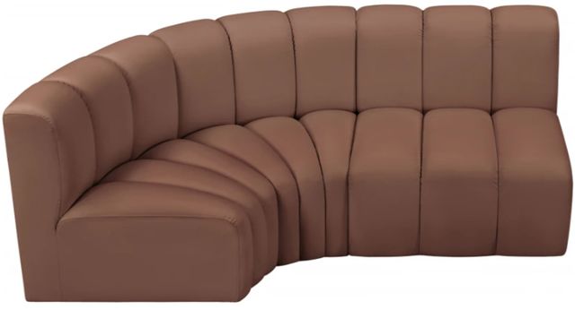 Meridian Furniture Arc 3-Piece Cognac Leather Sectional-0