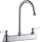 Elkay Chrome 8" Centerset Exposed Deck Faucet with 5" Gooseneck Spout and 2" Lever Handles-0