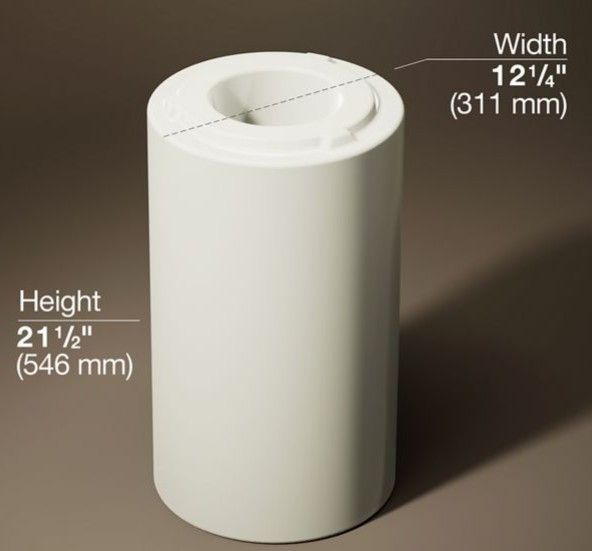Kohler Veil™ Biscuit 12.25" Pedestal Bathroom Sink-2