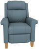 Best® Home Furnishings Customizable Leather Prima Power High Leg Recliner with Honey Birch Legs-1