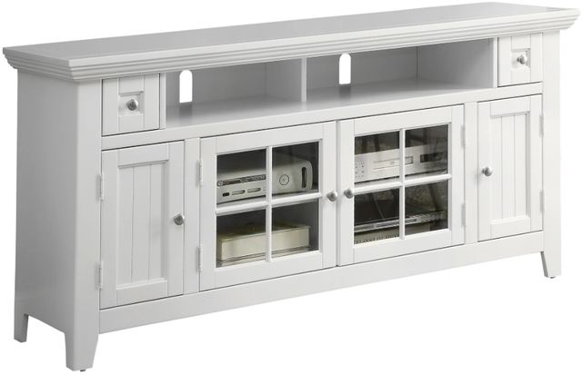 Parker House® Tidewater Vintage White 62" TV Console-0