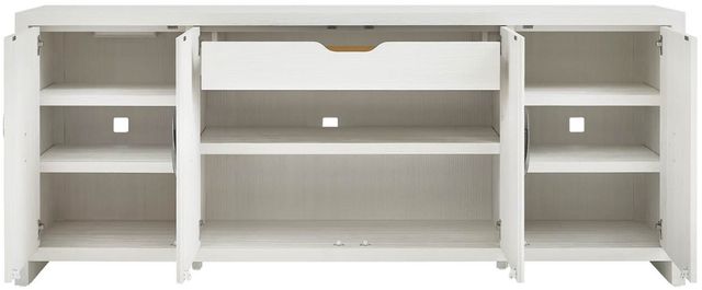 Universal Explore Home™ Oasis White Sandblasted Quartered Pine 86" Shoreline Credenza-3