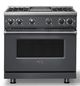 Viking® 7 Series 36" Cast Black Pro Style Natural Gas Range with 12" Reversible Griddle-0