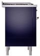 Ilve® Nostalgie II Noblesse 36'' Midnight Blue Pro Style Dual Fuel Range with Copper Trim-2