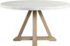 Elements International Lakeview White Round Dining Table with Natural Base-1