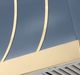 AGA Cascade 36" Stone Blue Wall Mounted Range Hood  with Polished Brass Trim-1