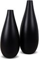 Le Present Drop Slim Black 18.8" Vase-1