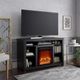 Ameriwood Home Edgewood Black 55'' Electric Fireplace Media Console-2