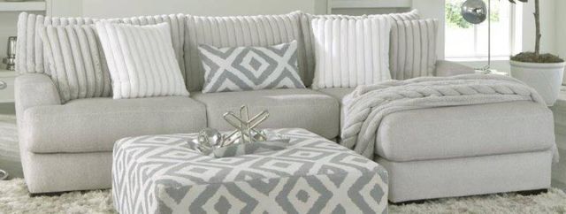 American Wholesale Furniture Cloud Heights 2-Piece Silver Right-Arm Facing Sectional and Chaise-1