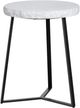 Crestview Collection Zara White Console Table with Black Base -0