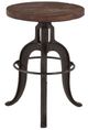 Home Trends & Design Industrial Teak Natural Patina Adjustable Stool-0