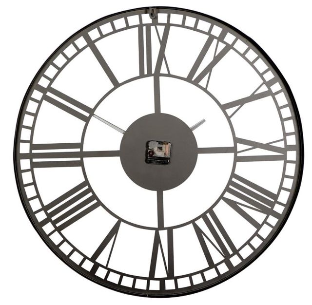 Deco Marche Black Open Cutout Frame Wall Clock-2