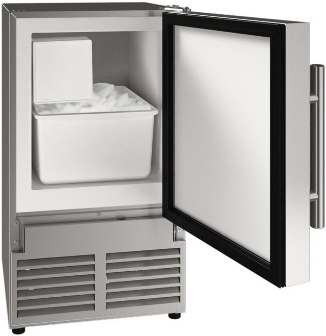 U-Line® ADA Series 14" 23 lb. Stainless Solid Ice Maker-1