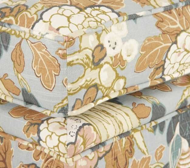 Marshfield Furniture Somerset Beige/Blue Ottoman-2