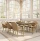 Amisco Customizable Weston Swivel Dining Arm Chair-4