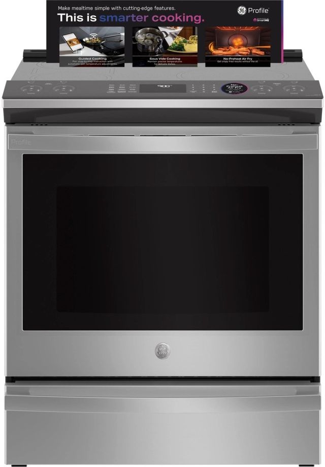 GE Profile™ 30" Fingerprint Resistant Stainless Steel Slide In Induction Range-1
