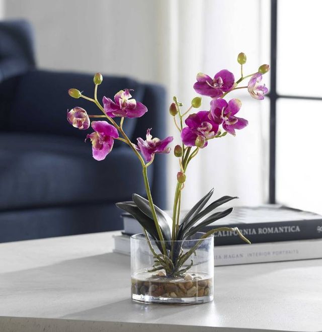 Uttermost® Glory Orchid Fuchsia Artificial Foliage-1