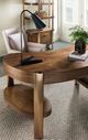 Hooker® Furniture Eleana Light Caramel Writing Desk with Sunlit Bronze Base-1
