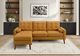Monarch Specialties Inc. Orange 85" Sofa Lounger and Reversible Chaise with 2 Pillows-1