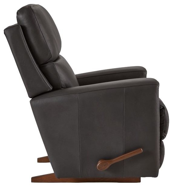 La-Z-Boy® Apollo Slate Leather Manual Rocking Recliner-2