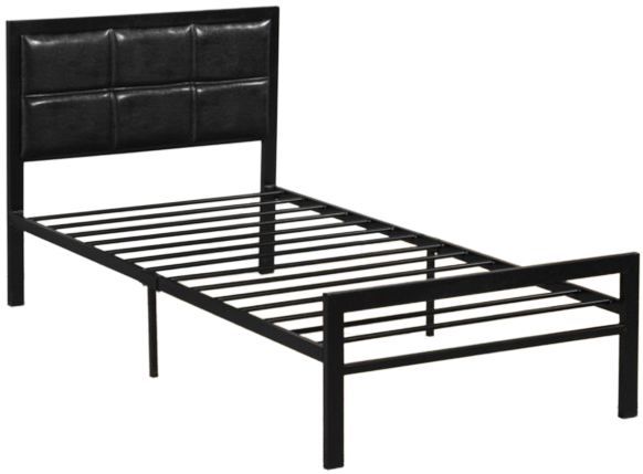 Milton Greens Stars Black Twin Metal Platform Bed-1