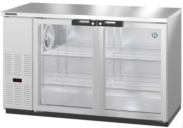 Hoshizaki Back Bar 60" 18.5 Cu. Ft. Stainless Steel Two Section Refrigerator with Glass Swing Doors-0