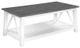 John Thomas Furniture® Home Accents Surrey Heather Gray/White Coffee Table-0